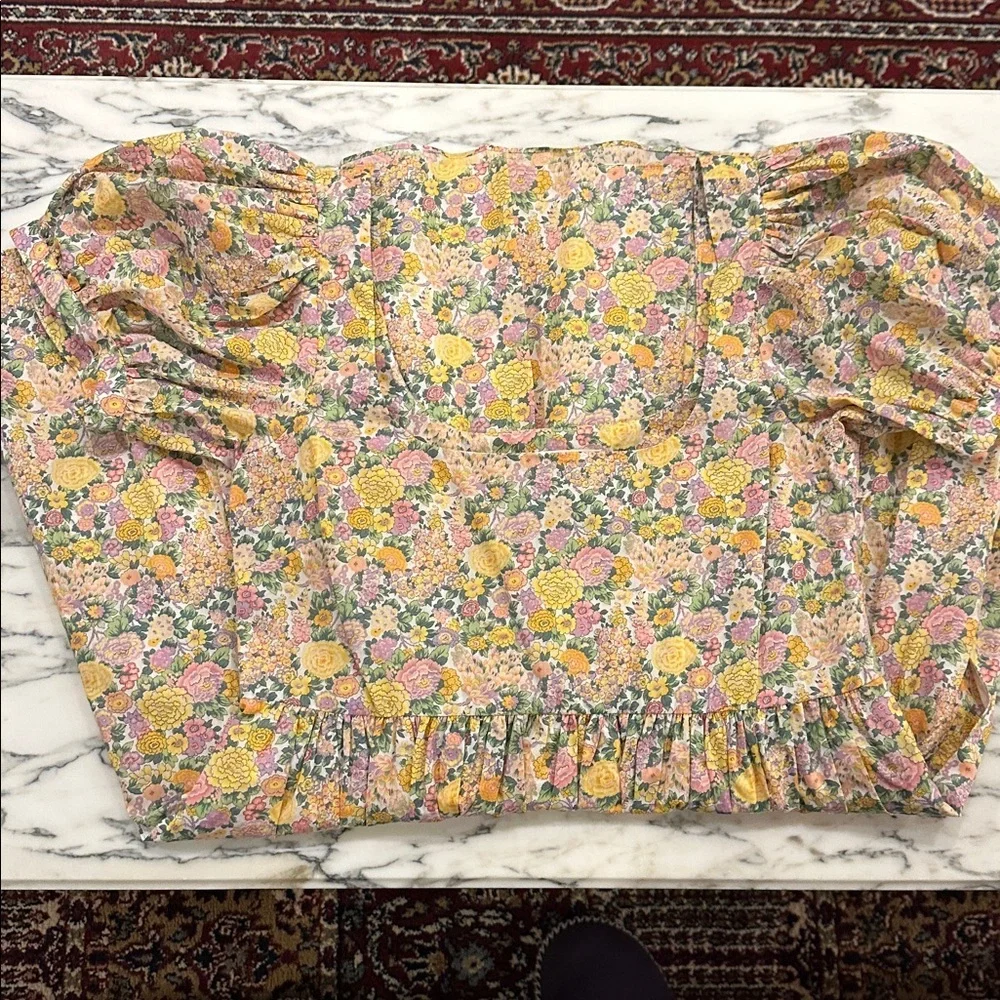 LoveShackFancy Raleigh Babydoll Cottagecore Dress Liberty Golden Meadows NWT